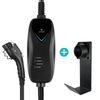 Lectron Portable Level 1 J1772 EV Charger + Charger Handle Dock and J-Hook Bundle | 110V | 15 Amp | NEMA 5-15