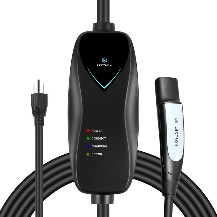 Lectron Portable Level 1 Tesla EV Charger | 110V | 15 Amp | NEMA 5-15 | Standard / WiFi-Enabled