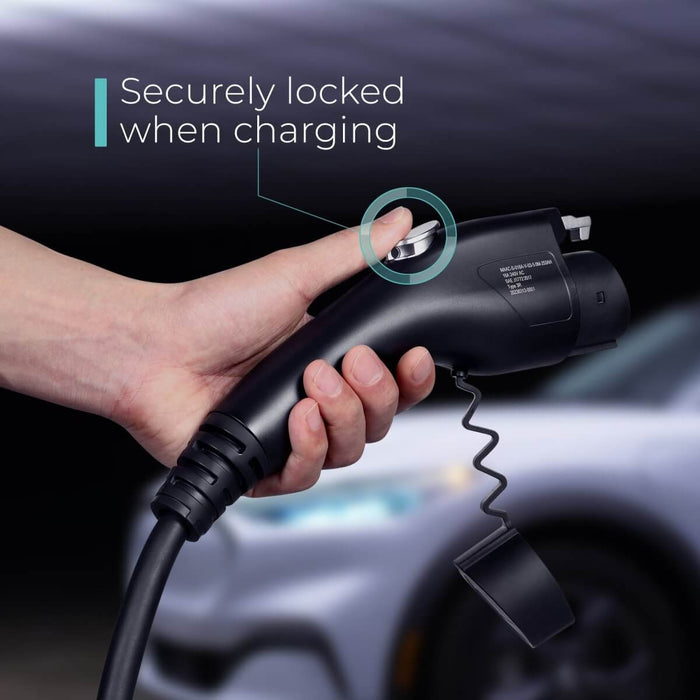 Lectron Level 1 J1772 Charger (WiFi Version) - 110V, 15 Amp, NEMA 5-15 Plug, 16 ft Extension Cord - Portable Electric Car Charger for J1772 EVs Lectron Level 1 J1772 Charger (WiFi Version) - 110V, 15 Amp, NEMA 5-15 Plug, 16 ft Extension Cord - Portable Electric Car Charger for J1772 EVs