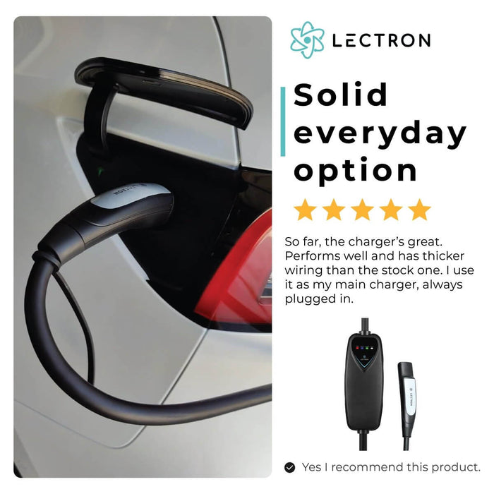 Lectron Portable Level 2 Tesla EV Charger | 240V | 40 Amp | NEMA 14-50 | Standard / WiFi-Enabled