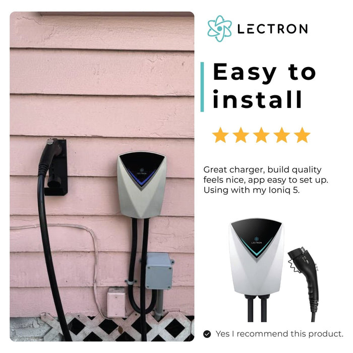 Lectron Home Level 2 J1772 V-BOX Pro EV Charging Station | 240V | 48 Amp | NEMA 14-50 / Hardwired