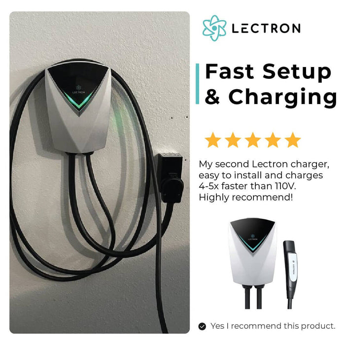 Lectron Home Level 2 NACS Tesla V-BOX Pro EV Charging Station | 240V | 48 Amp | NEMA 14-50 / Hardwired