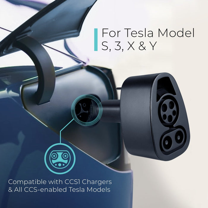 Lectron Portable Level 1 Tesla Charger + CCS to Tesla Adapter + J1772 to Tesla Adapter Bundle | 110V | 15 Amp | NEMA 5-15