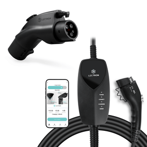 Lectron Tesla (NACS) to J1772 EV adapter (48A) bundled with WiFi-enabled portable Level 1 J1772 EV charger