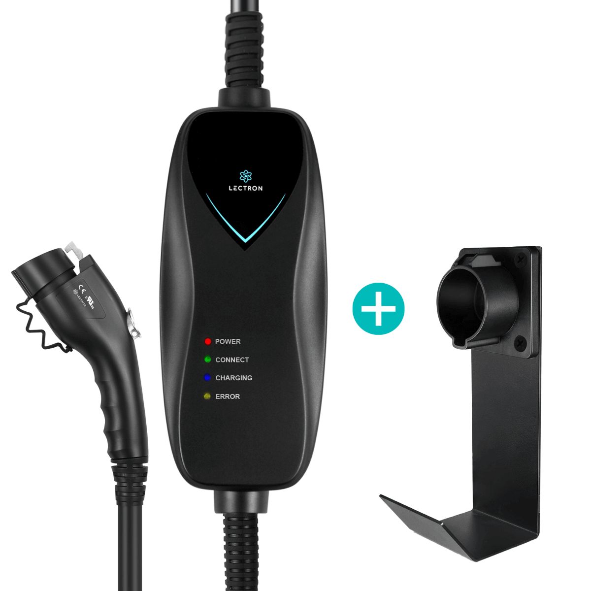 Lectron Portable Level 1 J1772 EV Charger + Charger Handle Dock