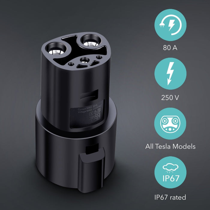 Lectron CCS to Tesla (NACS) Adapter (500A / 1000V) + J1772 to Tesla (NACS) Adapter (80A / 250V) Bundle