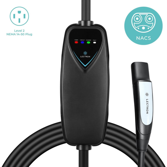 Lectron Portable Level 2 Tesla EV Charger | 240V | 40 Amp | NEMA 14-50 | Standard / WiFi-Enabled