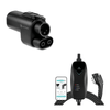 Lectron NACS to CCS Adapter with Interlock | 1000V | 500 Amp + Portable Level 1 J1772 EV Charger (WiFi Version) Bundle | 120V | 12 Amp | NEMA 5-15
