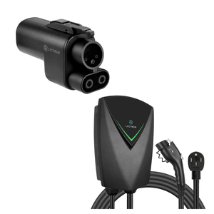 J1772 charging bundle combining a 40A NEMA 14-50 plug-and-play Nexus EV charging station and Vortex Plus adapter for home and Tesla Supercharger access.