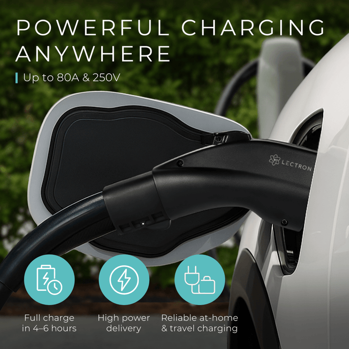 Lectron Tesla to J1772 EV Adapter | 250V | 80 Amp