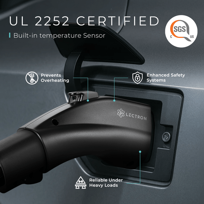 Lectron Tesla to J1772 EV Adapter | 250V | 80 Amp