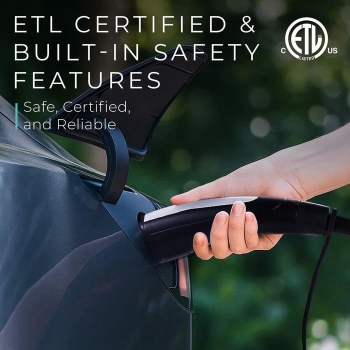 Lectron Portable Level 1 & 2 Tesla NACS EV Charger | 120V & 240V | Adjustable Current 8-40A | NEMA 5-15 & 14-50