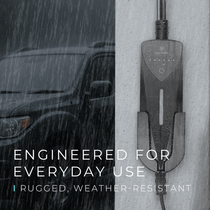 Lectron Portable Level 1 & 2 J1772 EV Charger | 120V & 240V | Adjustable Current 8-40A | NEMA 5-15 & 14-50