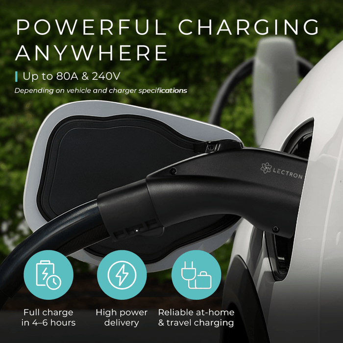 Lectron Tesla to J1772 EV Adapter | 240V | 80 Amp | UL 2252 Certified ...
