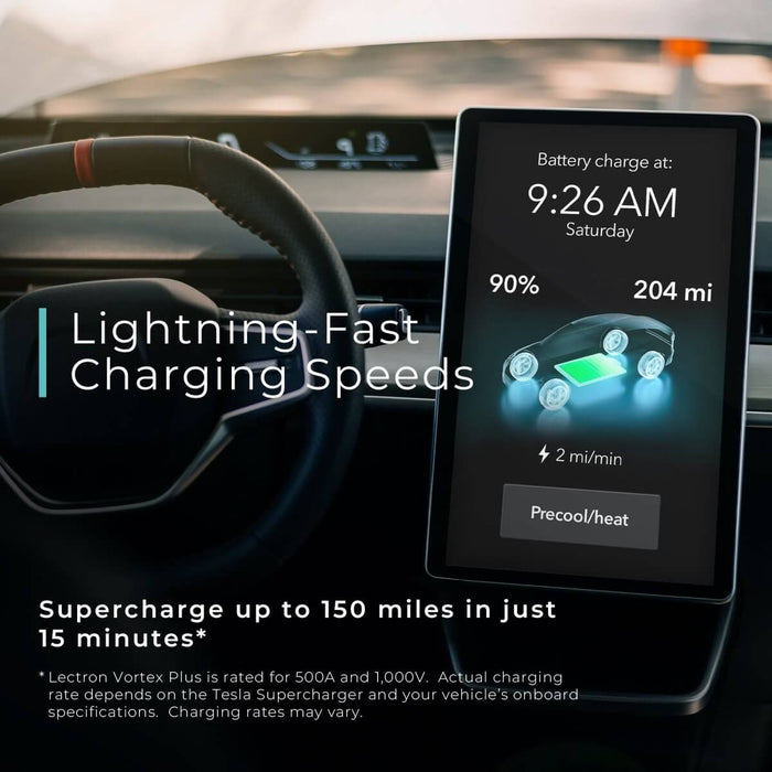 Lectron NACS to CCS Adapter with Interlock | Vortex Plus | 500A | 1,000V | UL 2252 Certified | Compatible with Tesla Superchargers