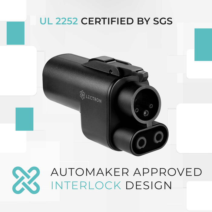 Lectron NACS to CCS Adapter with Interlock | Vortex Plus | 500A | 1,000V | UL 2252 Certified | Compatible with Tesla Superchargers