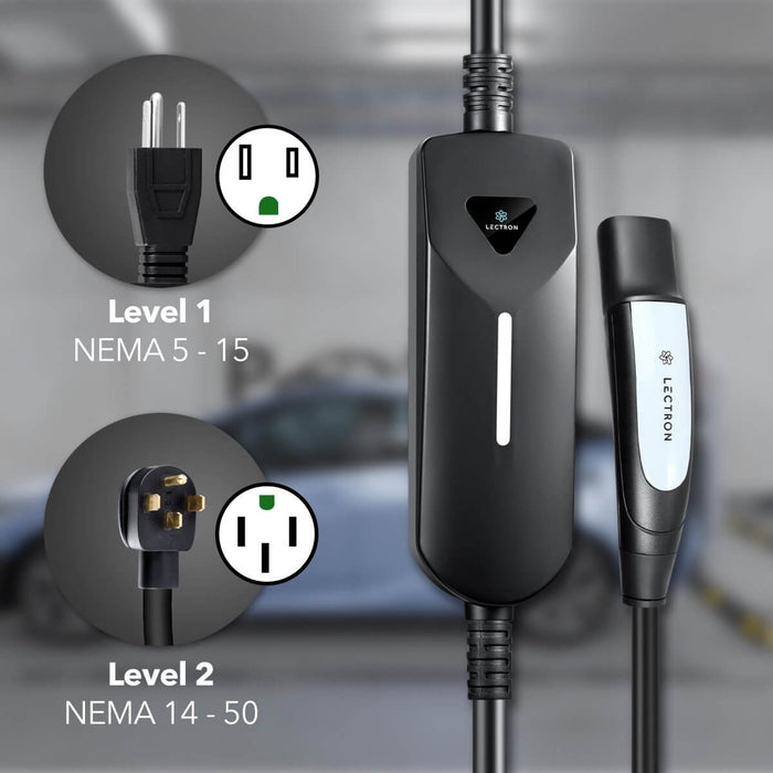 Lectron Portable Level 1 & 2 Tesla NACS EV Charger | 120V & 240V | 12 Lectron EV Lectron Portable Level 1 & 2 Tesla NACS EV Charger | 120V & 240V | 12 Lectron EV
