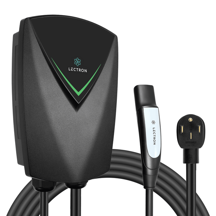 Lectron NEXUS Level 2 NACS Tesla EV Charging Station | 240V | 40 Amp | 23ft Cable & Wall Mount J-Hook & Plug Holder | NEMA 14-50