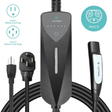 Lectron Portable Level 1 & 2 Tesla NACS EV Charger | 120V & 240V | Adjustable Current 8-40A | NEMA 5-15 & 14-50