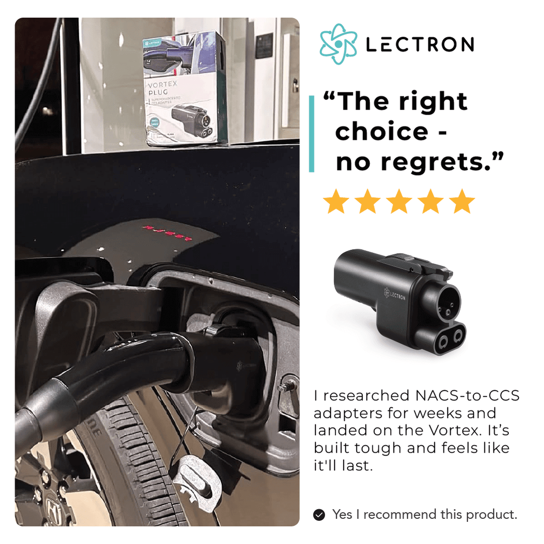 Static Vortex Plug NACS to CCS Adapter - Vortex Plug - 500A, 1000V — Lectron EV