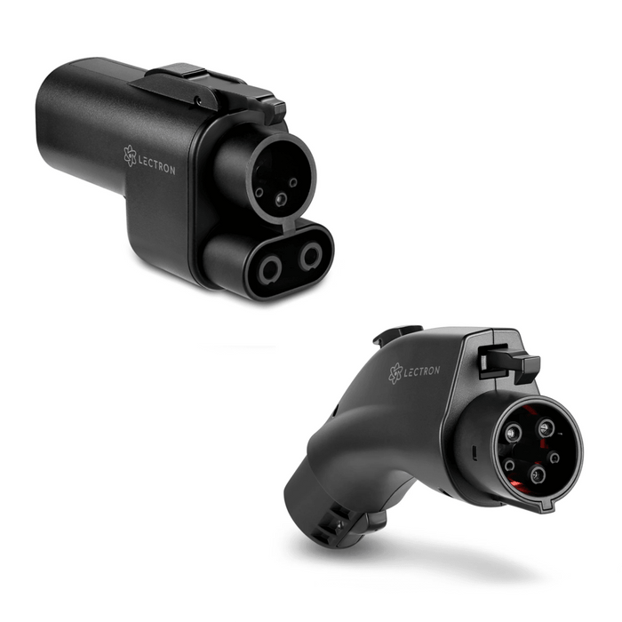 Lectron Tesla Supercharger (NACS) to CCS Adapter with Interlock + Tesla to J1772 Adapter (80A / 240V) Bundle