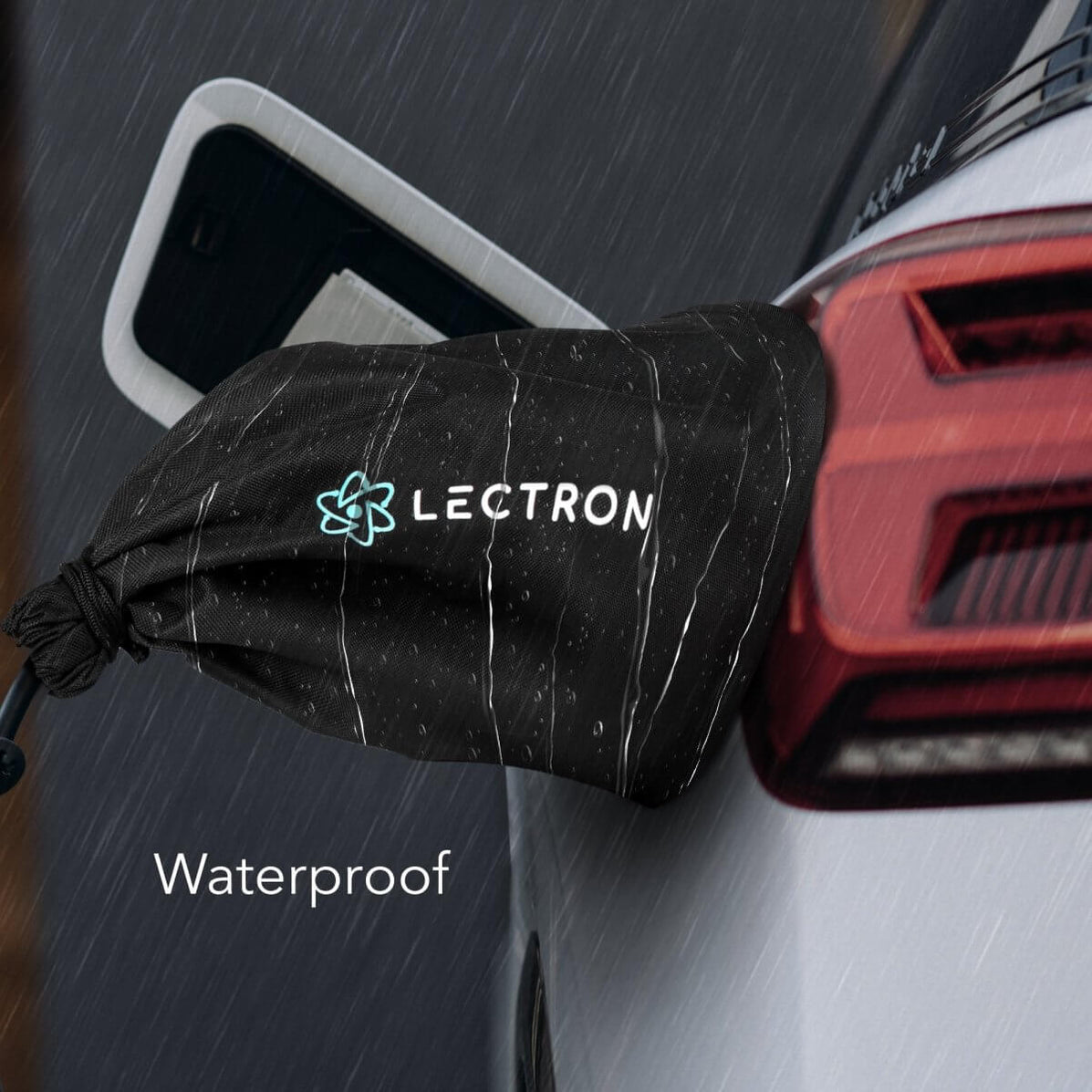 Electric Car Charging Port Rain Cover New Energy Auto Port Magnetics Suction Rain Bag Charger