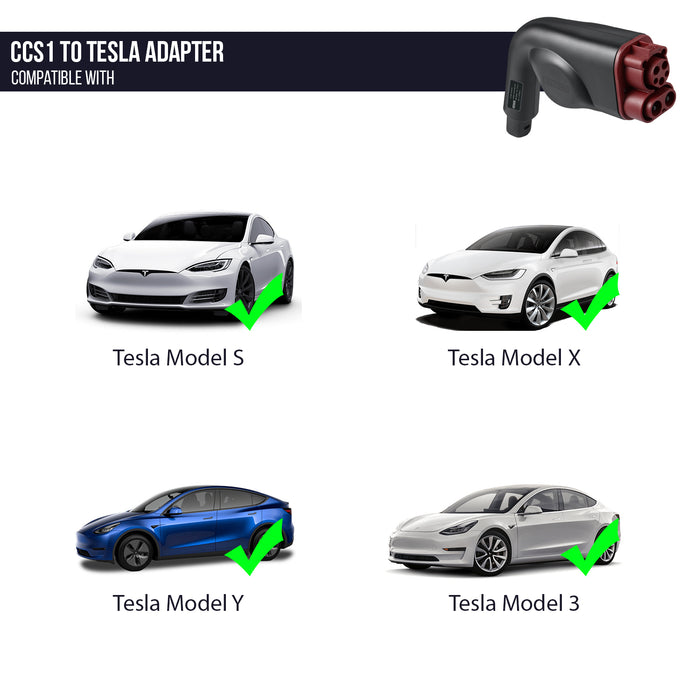 ingenieur vluchtelingen noot Tesla CCS Adapter (Black) - Lectron — Lectron EV
