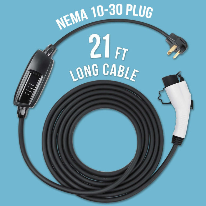 J1772 NEMA 10-30 Plug Level 2 EV Charger with J-Hook Dock | Lectron  Lectron EV