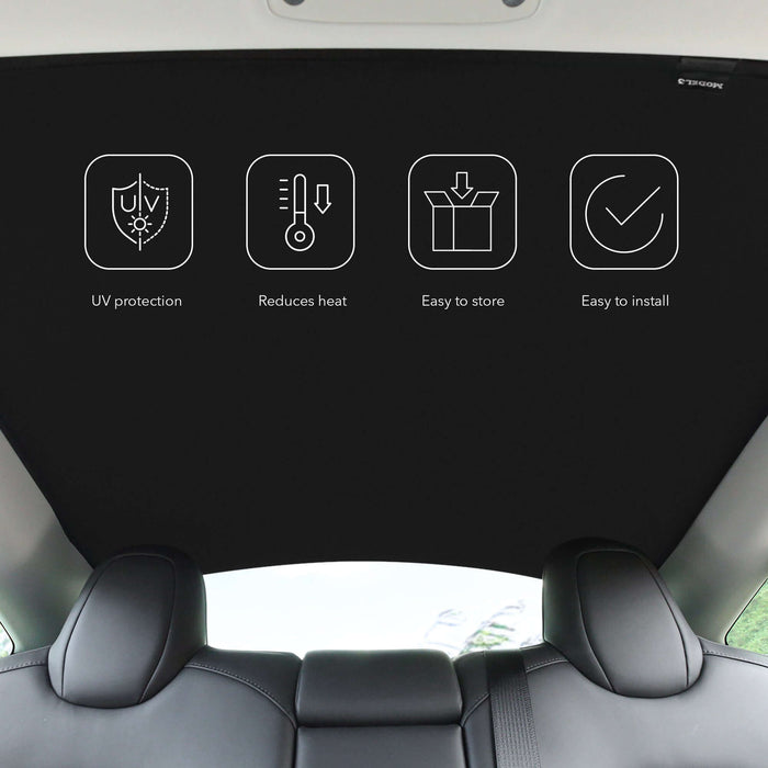Tesla Roof and Rear Sunshade Set (Black) l Lectron Lectron EV