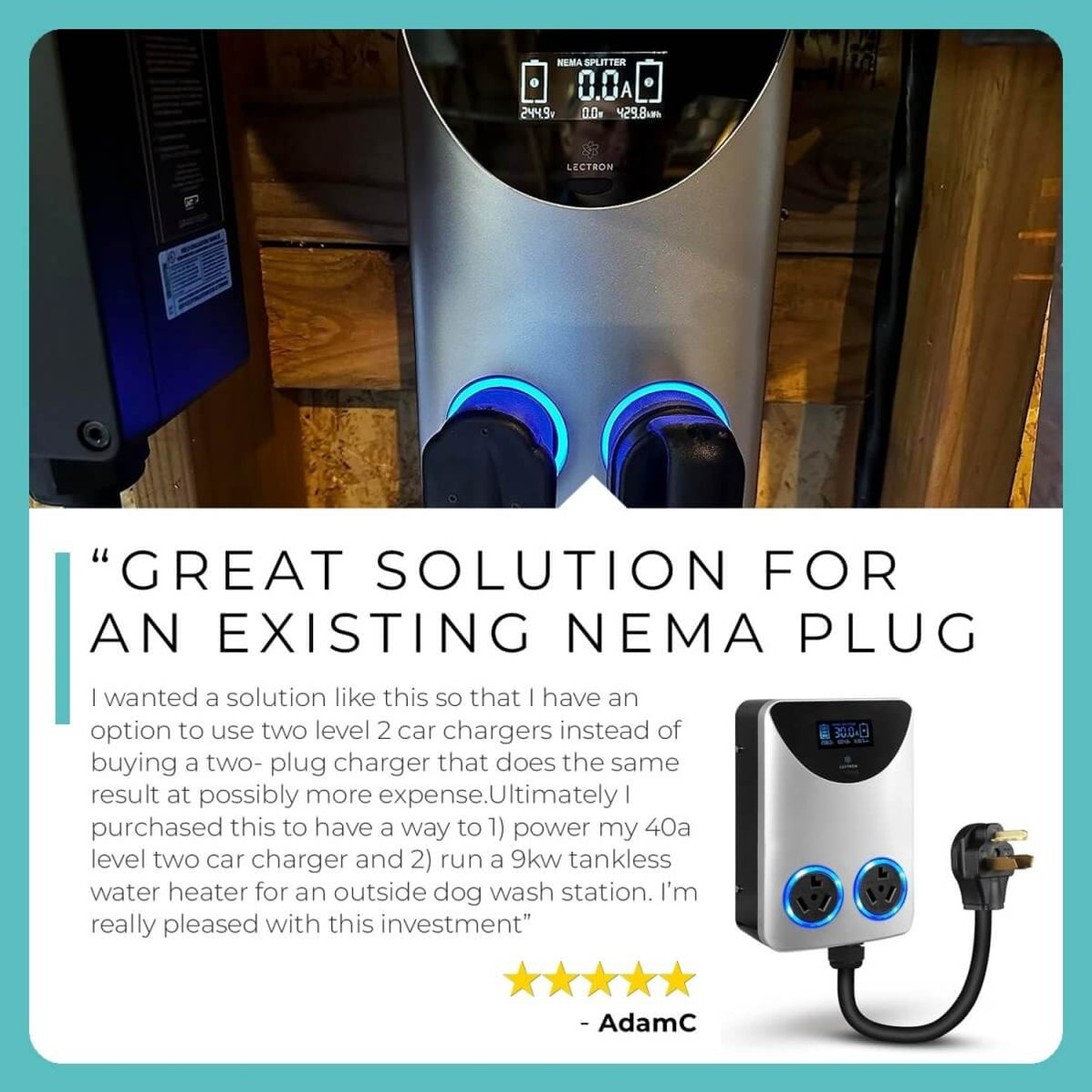 NEMA Socket Splitter NEMA 1030 Lectron — Lectron EV