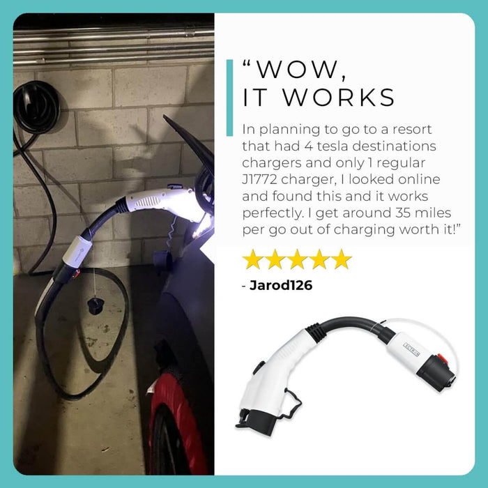 Tesla to J1772 Charging Adapter 40A l Lectron — Lectron EV