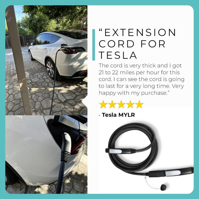 Lectron Tesla EV Extension Cord | 20 ft